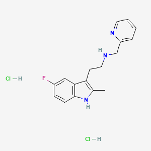2-(5-fluoro-2-methyl-1H-indol-3-yl)-N-(pyridin-2-ylmethyl)ethanamine dihydrochloride