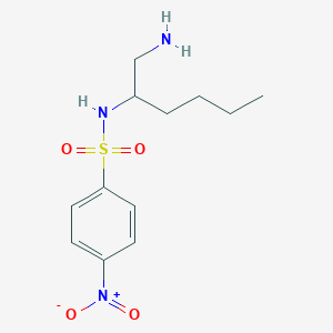 molecular formula C12H20ClN3O4S B2770576 N-(1-Aminohexan-2-yl)-4-nitrobenzene-1-sulfonamide CAS No. 1788990-68-0