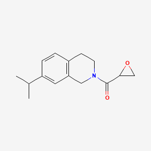 molecular formula C15H19NO2 B2770584 Oxiran-2-yl-(7-propan-2-yl-3,4-dihydro-1H-isoquinolin-2-yl)methanone CAS No. 2411296-89-2