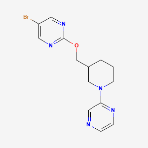 5-Bromo-2-[(1-pyrazin-2-ylpiperidin-3-yl)methoxy]pyrimidine
