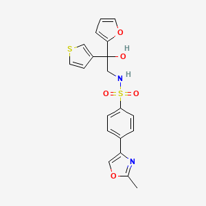 N-(2-(furan-2-yl)-2-hydroxy-2-(thiophen-3-yl)ethyl)-4-(2-methyloxazol-4-yl)benzenesulfonamide