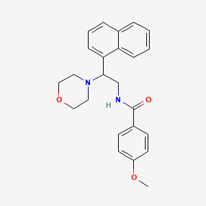4-methoxy-N-(2-morpholino-2-(naphthalen-1-yl)ethyl)benzamide