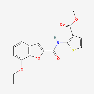 molecular formula C17H15NO5S B2770604 Methyl 2-(7-ethoxybenzofuran-2-carboxamido)thiophene-3-carboxylate CAS No. 921531-82-0