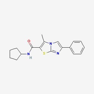 N-cyclopentyl-3-methyl-6-phenylimidazo[2,1-b]thiazole-2-carboxamide
