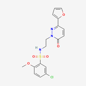 5-chloro-N-(2-(3-(furan-2-yl)-6-oxopyridazin-1(6H)-yl)ethyl)-2-methoxybenzenesulfonamide