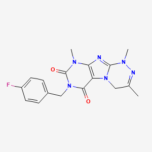 7-(4-fluorobenzyl)-1,3,9-trimethyl-1,4-dihydro-[1,2,4]triazino[3,4-f]purine-6,8(7H,9H)-dione