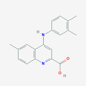4-[(3,4-Dimethylphenyl)amino]-6-methylquinoline-2-carboxylic acid