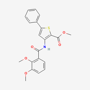 molecular formula C21H19NO5S B2770621 Methyl 3-(2,3-dimethoxybenzamido)-5-phenylthiophene-2-carboxylate CAS No. 922604-44-2
