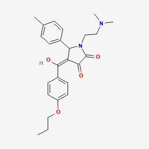 1-(2-(dimethylamino)ethyl)-3-hydroxy-4-(4-propoxybenzoyl)-5-(p-tolyl)-1H-pyrrol-2(5H)-one