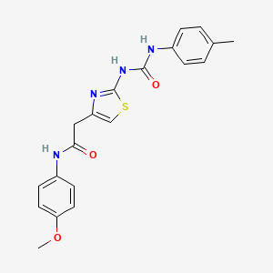 N-(4-methoxyphenyl)-2-(2-(3-(p-tolyl)ureido)thiazol-4-yl)acetamide