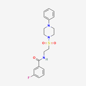 3-fluoro-N-[2-(4-phenylpiperazin-1-yl)sulfonylethyl]benzamide