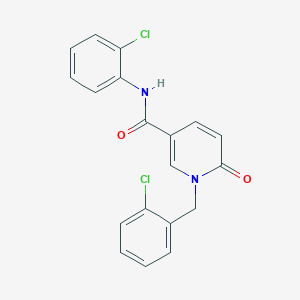 molecular formula C19H14Cl2N2O2 B2770631 N-(2-chlorophenyl)-1-[(2-chlorophenyl)methyl]-6-oxo-1,6-dihydropyridine-3-carboxamide CAS No. 941884-68-0