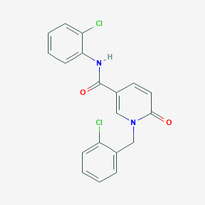 molecular formula C19H14Cl2N2O2 B2770631 N-(2-chlorophenyl)-1-[(2-chlorophenyl)methyl]-6-oxopyridine-3-carboxamide CAS No. 941884-68-0