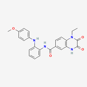 1-Ethyl-N-{2-[(4-methoxyphenyl)amino]phenyl}-2,3-dioxo-1,2,3,4-tetrahydroquinoxaline-6-carboxamide