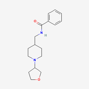 molecular formula C17H24N2O2 B2770639 N-{[1-(oxolan-3-yl)piperidin-4-yl]methyl}benzamide CAS No. 2034419-86-6