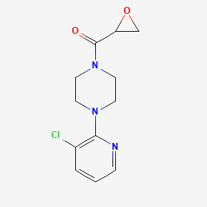 molecular formula C12H14ClN3O2 B2770640 [4-(3-Chloropyridin-2-yl)piperazin-1-yl]-(oxiran-2-yl)methanone CAS No. 2411194-92-6