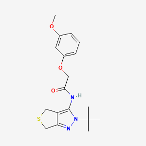 molecular formula C18H23N3O3S B2770643 N-(2-tert-butyl-4,6-dihydrothieno[3,4-c]pyrazol-3-yl)-2-(3-methoxyphenoxy)acetamide CAS No. 893927-96-3