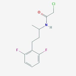 molecular formula C12H14ClF2NO B2770646 2-Chloro-N-[4-(2,6-difluorophenyl)butan-2-yl]acetamide CAS No. 2411307-04-3