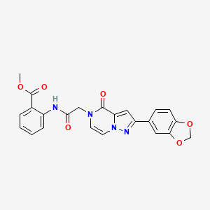 methyl 2-({[2-(1,3-benzodioxol-5-yl)-4-oxopyrazolo[1,5-a]pyrazin-5(4H)-yl]acetyl}amino)benzoate