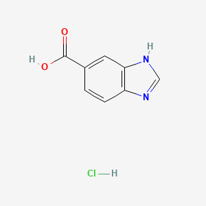 molecular formula C8H7ClN2O2 B2770652 Benzodiazole-5-carboxylic acid HCl CAS No. 1158444-99-5