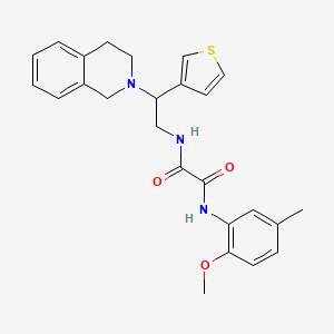 molecular formula C25H27N3O3S B2770654 N-(2-methoxy-5-methylphenyl)-N'-[2-(1,2,3,4-tetrahydroisoquinolin-2-yl)-2-(thiophen-3-yl)ethyl]ethanediamide CAS No. 954696-75-4