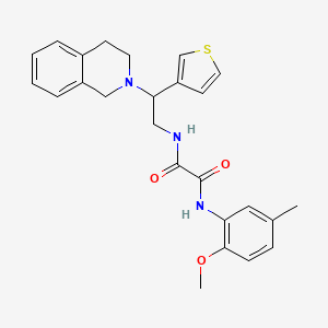 N1-(2-(3,4-dihydroisoquinolin-2(1H)-yl)-2-(thiophen-3-yl)ethyl)-N2-(2-methoxy-5-methylphenyl)oxalamide