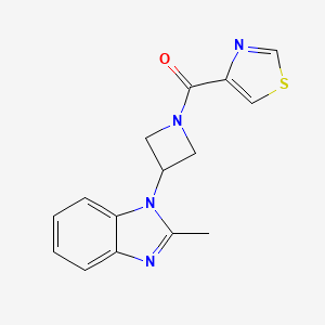 [3-(2-Methylbenzimidazol-1-yl)azetidin-1-yl]-(1,3-thiazol-4-yl)methanone