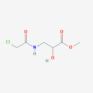 molecular formula C6H10ClNO4 B2770664 Methyl 3-(2-chloroacetamido)-2-hydroxypropanoate CAS No. 1696665-38-9