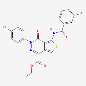 Ethyl 3-(4-chlorophenyl)-5-(3-fluorobenzamido)-4-oxo-3,4-dihydrothieno[3,4-d]pyridazine-1-carboxylate