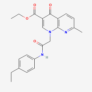 Ethyl 1-[2-(4-ethylanilino)-2-oxoethyl]-7-methyl-4-oxo-1,8-naphthyridine-3-carboxylate