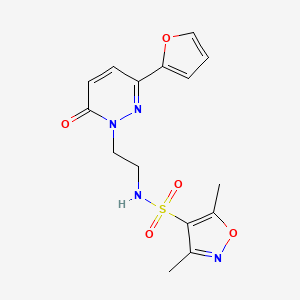 N-(2-(3-(furan-2-yl)-6-oxopyridazin-1(6H)-yl)ethyl)-3,5-dimethylisoxazole-4-sulfonamide