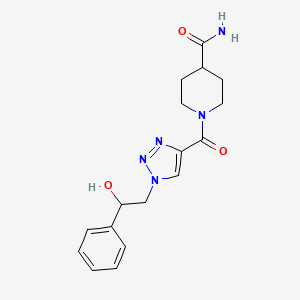 1-{[1-(2-hydroxy-2-phenylethyl)-1H-1,2,3-triazol-4-yl]carbonyl}piperidine-4-carboxamide