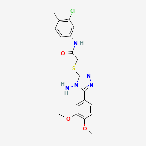 2-{[4-amino-5-(3,4-dimethoxyphenyl)-4H-1,2,4-triazol-3-yl]sulfanyl}-N-(3-chloro-4-methylphenyl)acetamide