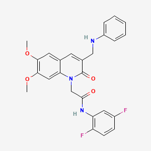 2-[3-(anilinomethyl)-6,7-dimethoxy-2-oxoquinolin-1(2H)-yl]-N-(2,5-difluorophenyl)acetamide