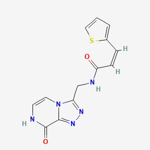 (Z)-N-((8-hydroxy-[1,2,4]triazolo[4,3-a]pyrazin-3-yl)methyl)-3-(thiophen-2-yl)acrylamide