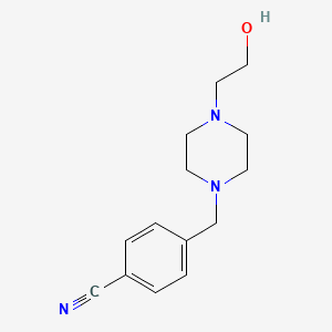molecular formula C14H19N3O B2770692 4-((4-(2-Hydroxyethyl)piperazin-1-yl)methyl)benzonitrile CAS No. 1147339-47-6