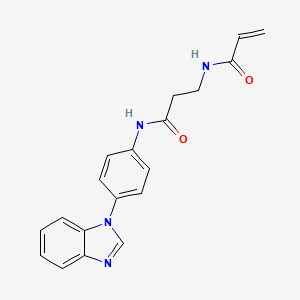 molecular formula C19H18N4O2 B2770697 N-[4-(Benzimidazol-1-yl)phenyl]-3-(prop-2-enoylamino)propanamide CAS No. 2201786-61-8