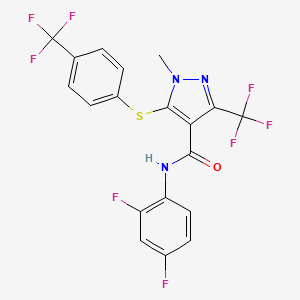N-(2,4-difluorophenyl)-1-methyl-3-(trifluoromethyl)-5-{[4-(trifluoromethyl)phenyl]sulfanyl}-1H-pyrazole-4-carboxamide