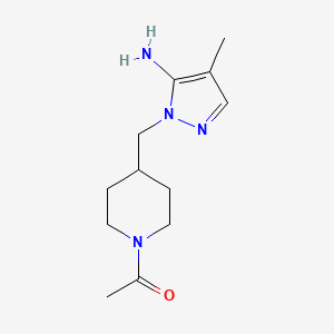 1-4-[(5-Amino-4-methyl-1H-pyrazol-1-yl)methyl]piperidin-1-ylethan-1-one