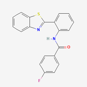 N-[2-(1,3-benzothiazol-2-yl)phenyl]-4-fluorobenzamide