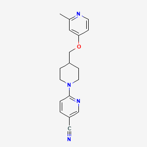 6-[4-[(2-Methylpyridin-4-yl)oxymethyl]piperidin-1-yl]pyridine-3-carbonitrile