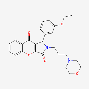 molecular formula C26H28N2O5 B2770709 1-(3-Ethoxyphenyl)-2-(3-morpholinopropyl)-1,2-dihydrochromeno[2,3-c]pyrrole-3,9-dione CAS No. 848222-74-2