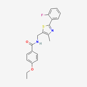molecular formula C20H19FN2O2S B2770710 4-ethoxy-N-((2-(2-fluorophenyl)-4-methylthiazol-5-yl)methyl)benzamide CAS No. 1421512-54-0