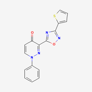molecular formula C16H10N4O2S B2770713 2-({4-[(cyclopentylamino)carbonyl]piperazin-1-yl}methyl)-N,N-diethyl-1,3-benzoxazole-5-carboxamide CAS No. 1251600-88-0