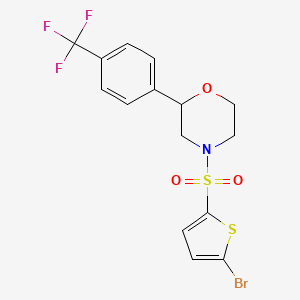 4-((5-Bromothiophen-2-yl)sulfonyl)-2-(4-(trifluoromethyl)phenyl)morpholine