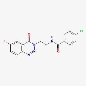 molecular formula C16H12ClFN4O2 B2770722 4-chloro-N-(2-(6-fluoro-4-oxobenzo[d][1,2,3]triazin-3(4H)-yl)ethyl)benzamide CAS No. 1903164-84-0