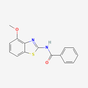 molecular formula C15H12N2O2S B2770726 N-(4-Methoxy-1,3-benzothiazol-2-yl)benzamide CAS No. 35412-20-5
