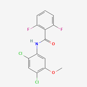molecular formula C14H9Cl2F2NO2 B2770743 N-(2,4-dichloro-5-methoxyphenyl)-2,6-difluorobenzamide CAS No. 338961-10-7