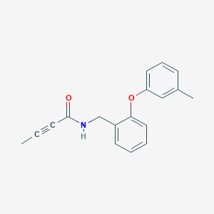 molecular formula C18H17NO2 B2770744 N-[[2-(3-Methylphenoxy)phenyl]methyl]but-2-ynamide CAS No. 2411277-45-5