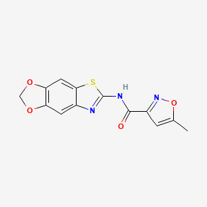 molecular formula C13H9N3O4S B2770750 N-([1,3]dioxolo[4,5-f][1,3]benzothiazol-6-yl)-5-methyl-1,2-oxazole-3-carboxamide CAS No. 942007-44-5